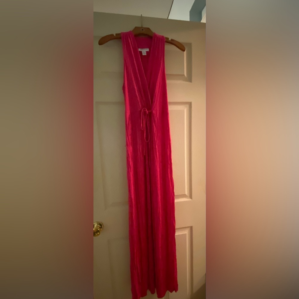 Motherhood maternity pink maxi dress small